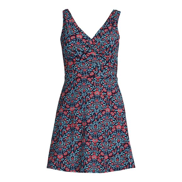 Floral Print Swim Dress - Picture 1 of 10